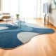 Handcrafted Blue Grey Organic Modern Living Rug